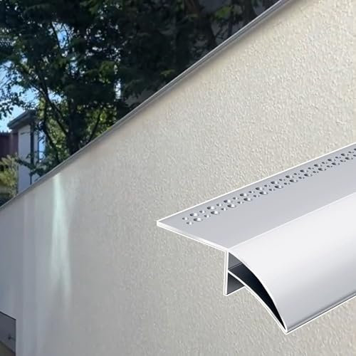 Tropfleinen Schneidbare Außenwand Traufe Tropfschutz, Länge Anpassbar Aluminiumlegierung Dach Tropfkante, Nosing Drips Molding Trim Für Äußere Kante Der Fensterbank(2.5ft/30in/76.2cm)