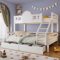 NQSLDM Letto a castello 90 x 200 e 140 x 200 cm, con cassetti e finestra, letto a castello per bambini e ragazzi, colore: bianco