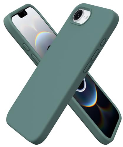 ORNARTO für iPhone 16e (2025) Hülle Silikon 6,1 Zoll, dünne Handyhülle iPhone 16e aus flüssigem Silikon, Kratzfeste und stoßfeste Schutzhülle iPhone 16e Case(2025) - Piniengrün