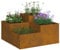 vidaXL Fioriera da Giardino 80x80x48 cm in Acciaio Resistente