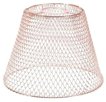Abat-jour en maille métal rétro, abat-jour pliable, couverture de lampe pour Lampe(Rose Gold)