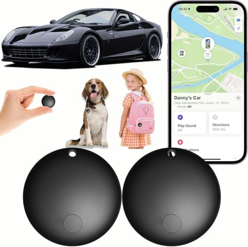 Traceur GPS Voiture, Smart Tag Tracker, Compatible avec Apple Find My (Uniquement iOS), Localisateurs D’Objets Bluetooth pour Valises/Portefeuilles/Sacs/Clés/Bagages/Animaux de Compagnie (4)