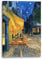 Printed Paintings Hochwertiges Leinwandbild (40x60cm): Vincent Van Gogh - Nachtcafé/Nachts vor dem Café an der Place du Forum in Arles (1888)