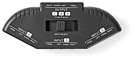 Nedis AV-Switch mit 3 Ports, 3 x Cinch-Eingänge (RWY)