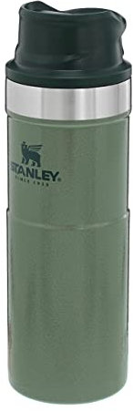Stanley Trigger Action Travel Mug 0.47L - Keeps Hot For 7 Hours - BPA-Free - Thermal Mug For Hot Drinks - Leakproof Reusable Coffee Cup - Dishwasher Safe - Hammertone Green