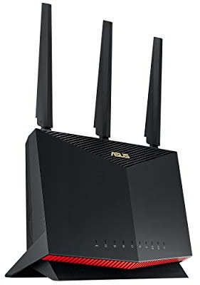 Asus RT-AX86U Gaming kombinierbarer Router (Tethering als 4G und 5G Router-Ersatz, Ai Mesh WLAN System, WiFi 6 AX5700, Gaming Engine, 2.5G LAN, 1.8 GHz QC CPU, AiProtection, USB 3.2)