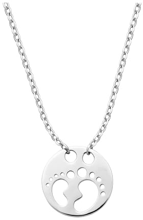 Sofia Milani - Damen Halskette 925 Silber - Fußabdruck Anhänger - 50315