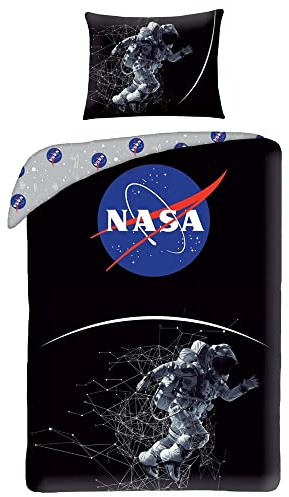 Halantex Baumwolle Bettwäsche NASA Astronaut 140x200 cm + 70x90cm + Rucksack