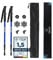 JELEX Nature Teleskop Walking Stöcke für Nordic Walking verstellbar, inkl. diverser Aufsätze für Outdoor Aktivitäten, ultraleichte Wanderstöcke mit Antishock-Technologie (Blau)