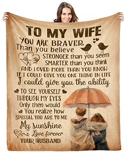 Geschenke für Ehefrau vom Ehemann, Jahrestag, Geburtstag, Geschenke für die Frau an Meine Frau, Decke, Weihnachten, Valentinstag, Muttertag, heilende Gedanken, Decke, Geschenke für sie, Romantisches