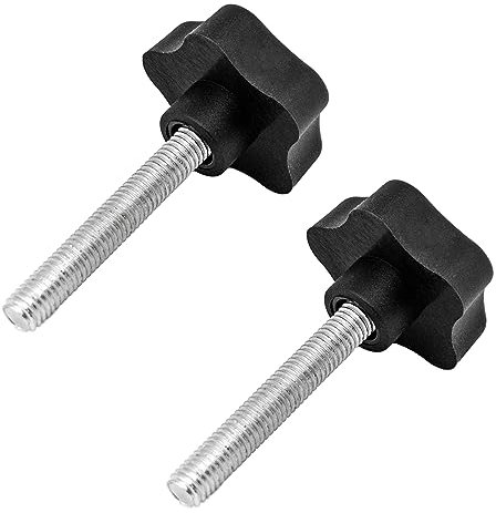 PRIOstahl Feststellschraube Sterngriffschraube Griffschraube Sternmutter - M6 x 50mm 2 Stück Sternkopfschraube Rändelschraube Schraube als Halterung & Fixierung mit Außengewinde aus Stahl