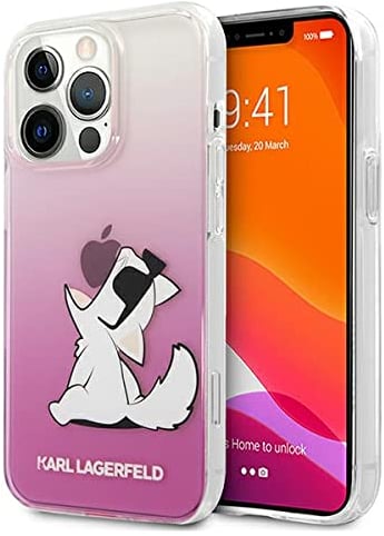 Karl Lagerfeld KLHCP13XCFNRCPI Hülle für iPhone 13 Pro Max 6,7 rosa Choupette Fun