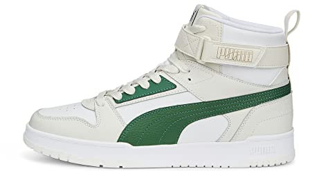 PUMA Unisex Adults' Fashion Shoes RBD GAME Trainers & Sneakers, PUMA WHITE-VINE-VAPOR GRAY-PUMA GOLD, 44.5