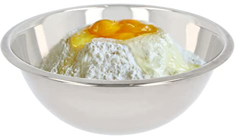 Deep Mixing Bowl Stainless Steel Metal Kitchen Bowl Small Medium Large Mixing Bowl Kitchen Supplies Great for Baking, Cooking, Food Preparation, Serving, Mirror Polish Finish (34cm)