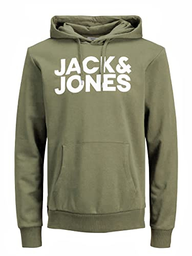 JACK & JONES Men’s Logo Hoodie, S Green