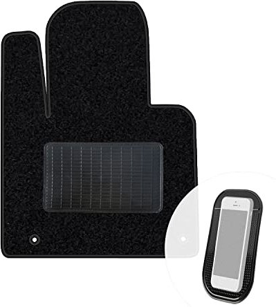 moto-MOLTICO Fahrer Fußmatte Auto Velours Fahrerseite Autoteppiche Schwarz Fahrermatte 1-teilig passend für Kia Sorento III 2015-2020