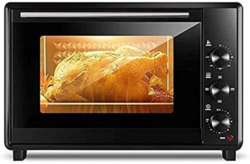CAZARU Forno Elettrico da Tavolo 40L Temperatura Regolabile 0-230 ℃ e 60 Minuti di temporizzazione Posizione di grigliatura a Cinque Strati Cottura Automatica Multifunzione per Uso Domestico