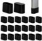 THETAG 20 Stück PVC Stuhlbeinkappen, Stuhlbeinkappen Kappen Bodenschutz Fußkappen, Gummi Stuhlbeinkappe Stuhlbeinschutz 40x20 mm für Ovalrohre Rohrkappen