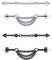 Longbeauty Dangle Industrial Piercing Bar Set mit Baumeln Kette/Edelstahl Knorpel Barbells 14 Gauge 38mm Silber/Schwarz Piercing Stabs, 4 Stk, Stil B
