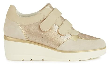 Geox D Ilde B, Sneakers Mujer, Lt Gold Beige, 36 EU