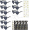 HuaMuDM Jga Brille Team,Herz Sonnenbrille, Party Sonnenbrille Team Bride, Hippie Herzförmige Brille, JGA Partybrillen Bride Herz Brillen, Bride to be Herz Brille Set (B)