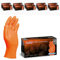 PROGRIP Gants nitrile taille XXL Orange [Avec double épaisseur et texture diamantée] - Gants nitrile à usage unique pour atelier, industrie et montage - Gants nitrile à usage unique (500 pcs)