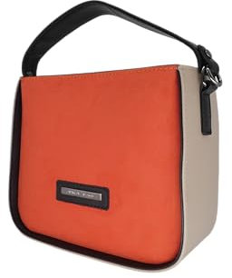 Armat Bags - Handarbeit - Damen Handtasche Henkeltasche - Frau Leder Schultertasche - Elegante Tote Shopper Tasche - Alltags Mode Arbeit Stadt City (Orange)