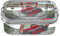 Step by Step Edelstahllunchbox Ninja Yuma, grau-rot, mit Trennwand und Klickverschluss, für Schule und Kindergarten, 0,8L