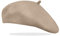 Van Der Rich ® - Klassischer französischer Baretthut Barett Wolle - Damen (Dunkelbeige, One Size)