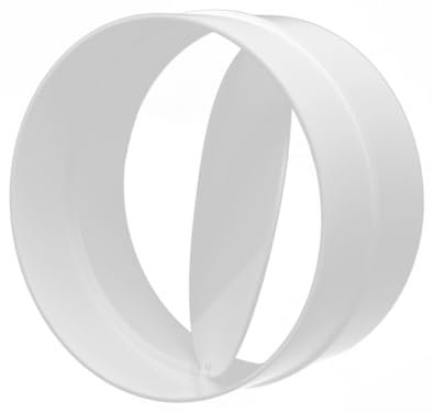 H&C VENT Wandflansch für Klima & Lüftungssystem - Wand Flansch, Rohrverbinder & Wandanschluss - Schlauch Adapter für Abluftschlauch, Lüftungsschlauch, Klimaanlage (Mit Ventil I Rund, Ø 150 mm)