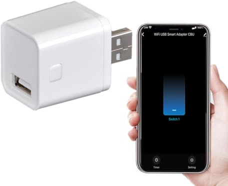 Relaisschalter Module, Micro Mini Smart USB Adapter WLAN 5V für USB Typ A Geräte Kompatibel mit Alexa/Google Home, Steuerung über die App, Sprachsteuerung (1)