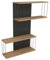 Dmora - Regal Mirzam, Gestell, Wandregal, Mehrzweckregale, 65x19h96 cm, Anthrazit und Eiche