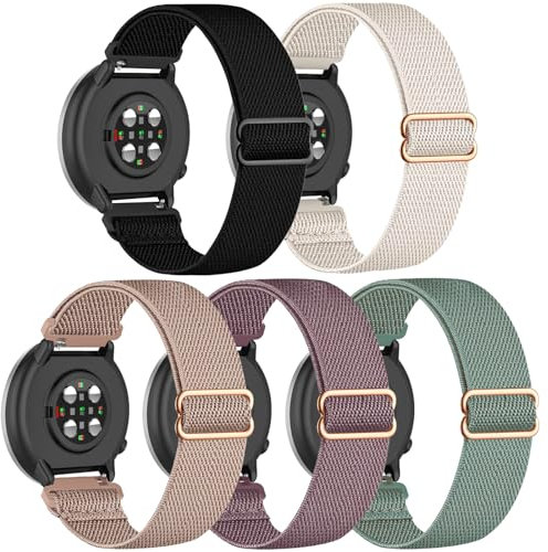 CUNUJIX 5 Stück Elastisch Nylon Armband Ersatz für Polar ignite/ignite 2 / ignite 3 Armband, Dehnbare Loop Gewebe Ersatzband für Polar Unite/Pacer/Pacer Pro