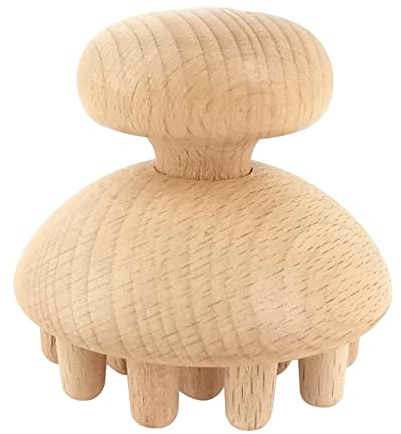 Pylorixz Outil de Massage de ThéRapie de Forme de Champignon en Bois Masseur Rouleau de Massage Anti Cellulite Fascia pour le Soulagement de la Douleur Musculaire ComplèTe Du Corps