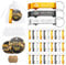 XHIPY 60 Sets 60th Birthday Party Favors, Birthday Beer Opener Keychain with Candy Bags and Thank You Cards Birthday Souvenirs for Guests(60th)