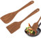 Tourneurs à bois pour friture, spatule en bois | Ensemble d'ustensiles de spatule à friture plate Comfort-Grip,Outils de cuisine durs, retourneurs de friture pour poisson, œufs, crêpes