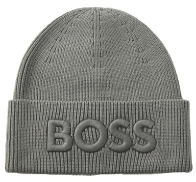 BOSS Herren Afox R Mütze aus Woll-Mix mit Logo-Stickerei