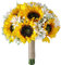 Kissmii Bouquet da Sposa di Girasole Artificiale Bouquet da Sposa Romantico Fatto Un Mano con Fiore, Chiesa per La Confessione di Fiori Finti
