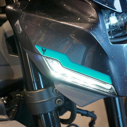labelbike - Adesivi in Resina 3D Moto Decorazione e Protezione Muso Frontale compatibile con Yamaha MT 09 2024-2025 Colore Ciano