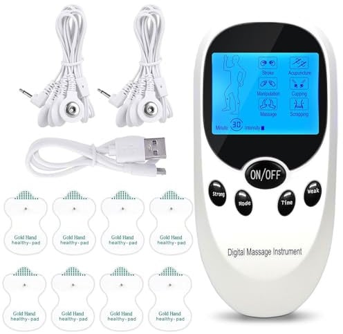 Bocguy Dispositivo TENS/EMS para el Tratamiento del Dolor, simulador de menstruación con 6 Modos y 11 intensidades, electrodos Tenzgeraet para el Desarrollo Muscular y el Alivio del Dolor