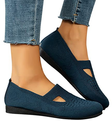 Ballerines Femme Confortable, Plates a Enfiler Chaussure Femme Confortable, Mocassin Compensées Pied Large 2025, Pantoufle Interieur Chaussures Running Élégant
