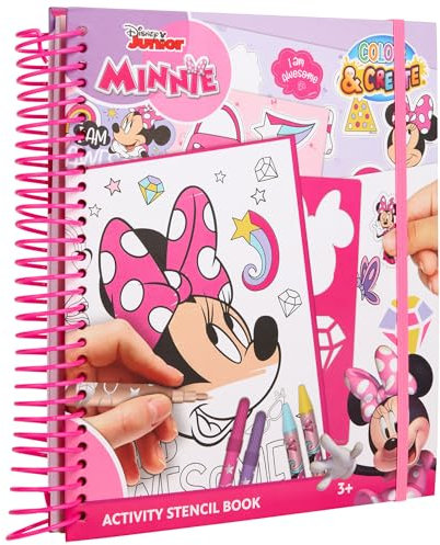 Disney Junior Minnie - Schablonenbuch - Micky Mouse - Activitäten-Malbuch - Color & Create (MM24356)