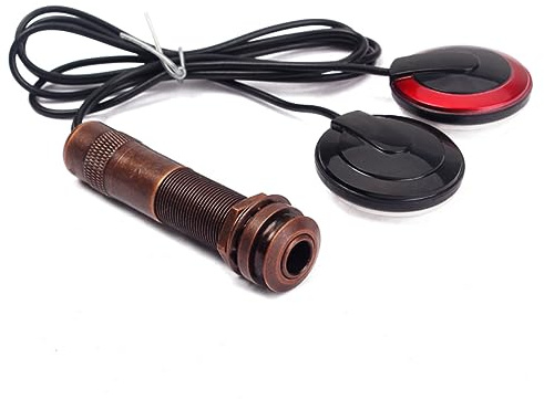 HONITANO Piezo-mikrofon-tonabnehmer Mit Internem Sensor Für Mandoline Endpin Jack Kupfer Und Elektronik Mit Zwei Transducern Für Gitarre Banjo Violine Ukulele Und Cello