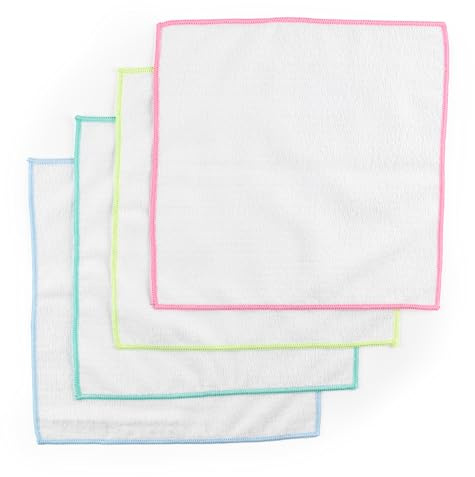 Beldray Anti Bac Cleaning Cloths 4 Pack 30 X 30 Cm | Durable Polyester, Soft Textured Surface, Zinc Pyrithione Treated, Reusable And Washable, For Kitchen Bathroom Surfaces