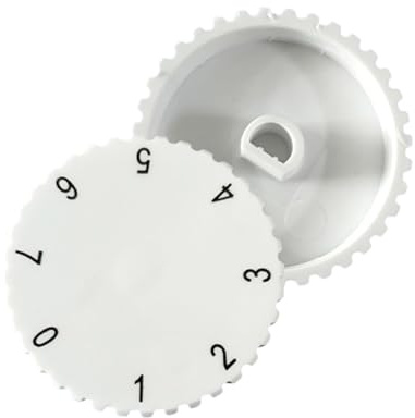 HAMKU 2 Pezzi Manopole Termostato Frigo Universali Ø6/8/10/12mm Controllo Temperatura per Frigorifero Congelatore Cucina Plastica Bianca Ricambio Regolazione Semplice e Precisa