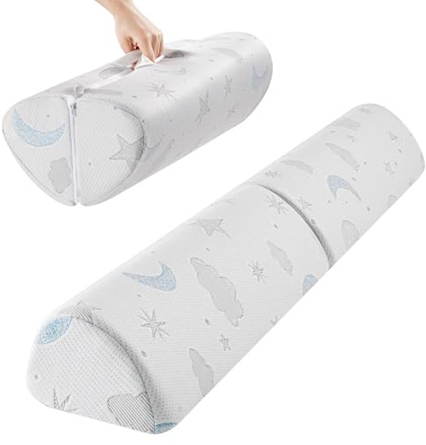 Kohentact Rausfallschutz Kinderbett - Halb-Wassertropfen Schaumstoff-Schutz, Anti-Rutsch-Grip, Air-Layer-Bezug, wasserdicht & waschbar, platzsparende Bettschiene für Kinder & Senioren