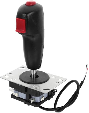 FUNNETOYU Flight Stick Joystick Aluminium Alloy with Vibration for Flight Simulation and Easy Installation and Pvc Game Controller Accessories for Games