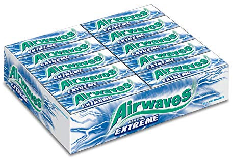 AIRWAVES Chewing-Gum Extrême Menthol Fort/Eucalyptus 30 Étuis de 10 Dragées 420 g