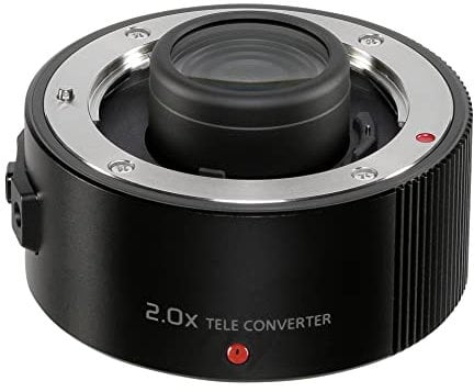 Panasonic DMW-TC20E LUMIX G Teleconvertitore 2.0X per H-ES200/H-ES50200, modifica la lunghezza focale a 400mm/f5.6 BZW. 100-400mm/f5.6-8.0 nero