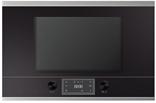 Küppersbusch MR6330.0S1 Einbau-Mikrowelle, Glas/Metall, Schwarz, Design-Kit Edelstahl vormontiert
